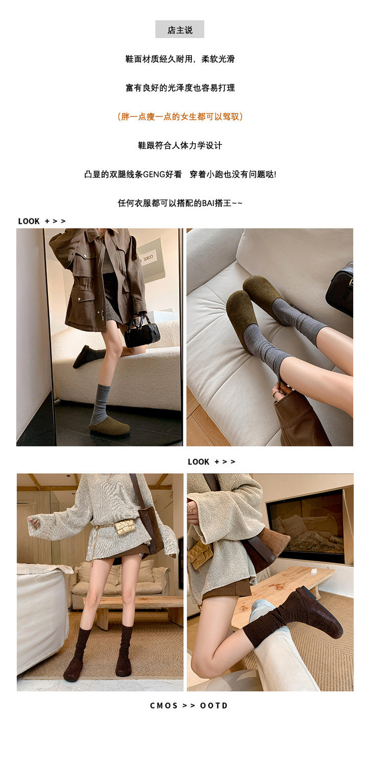 Karin Luna Full Layer Inside and Out~Spot Goods Spot Goods Basic Versatile Mules Slippers