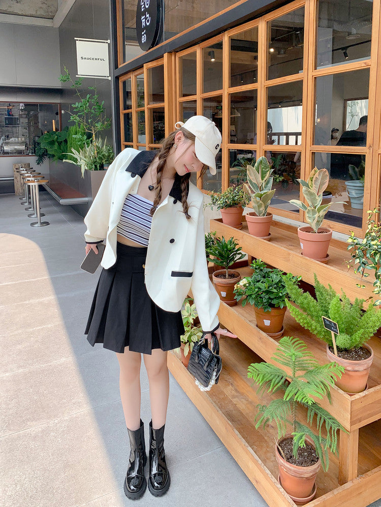 Karin Luna In Stock Spot Goods  Classic Embroidered Camellia Round Toe Thick Sole Chelsea Boots