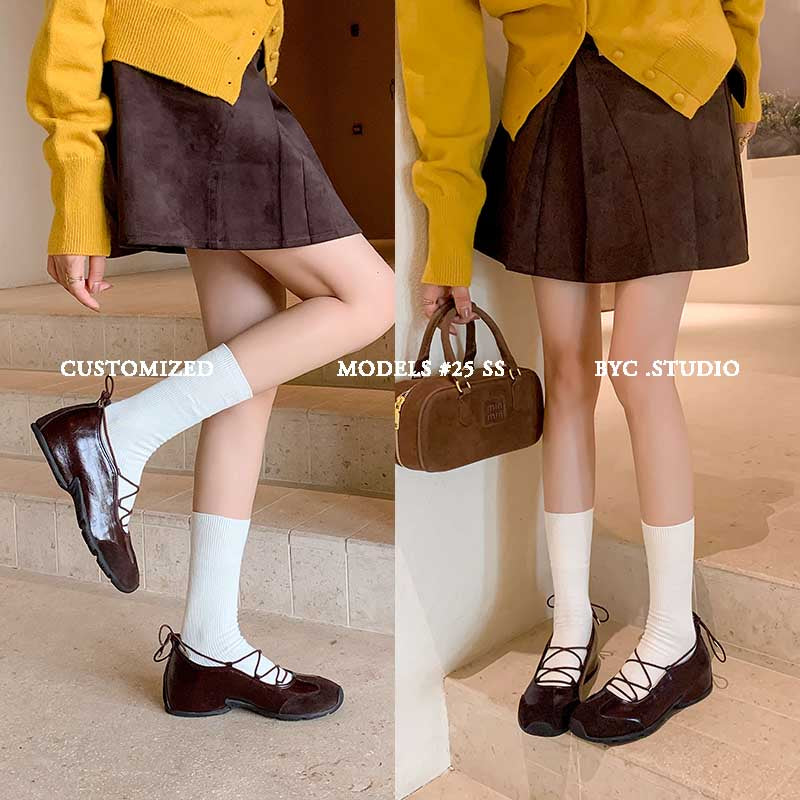 Karin Luna Basic Versatile British Style Casual Lace-up Flats