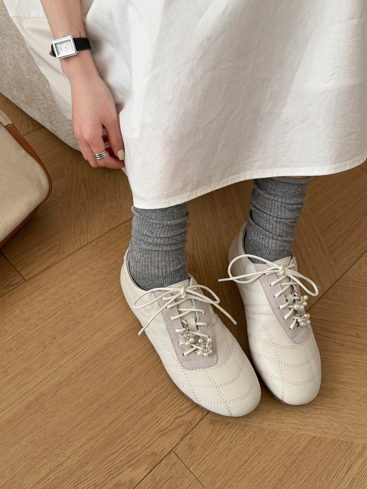 Karin Luna Casual Shoes Series~  In stock Xiaohongshu Hot-Selling Lace-Up Thick-Soled Deep Mouth Single Shoes