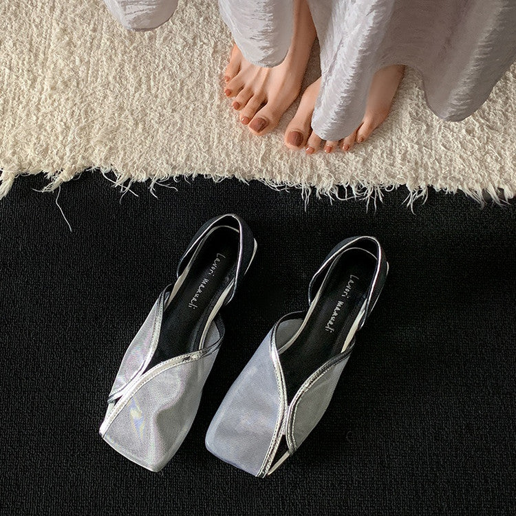Karin Luna In Stock Spot Goods  Square Toe Mesh Sandals