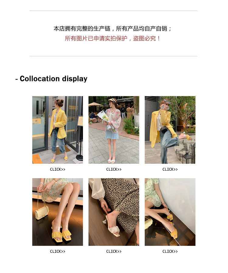 Karin Luna In Stock Spot Goods The feeling of summer Breathable Organza Elegant Slippers