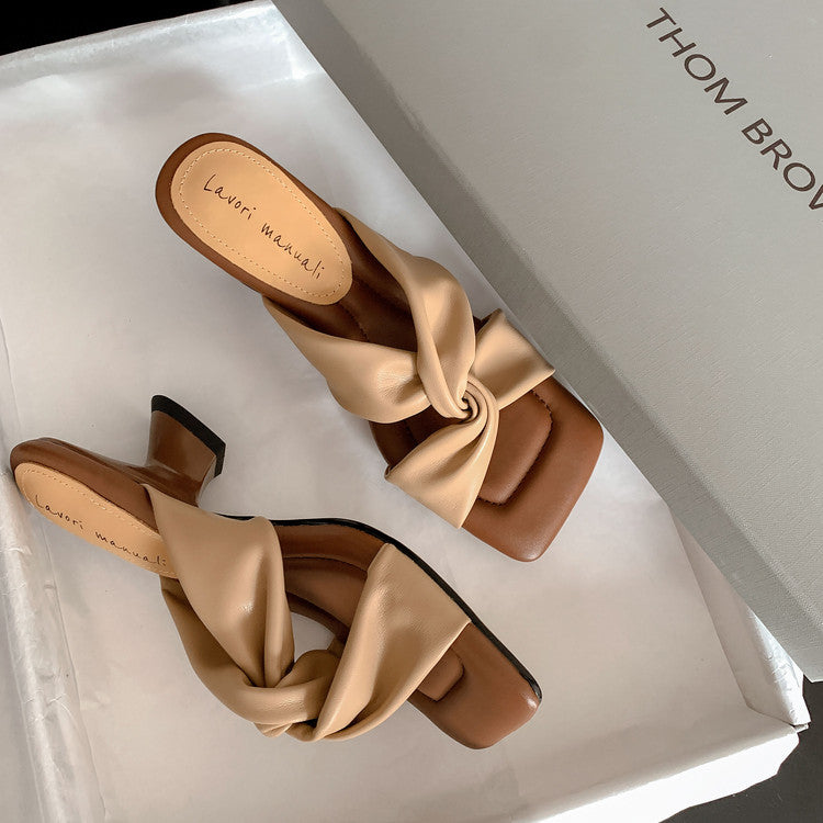 Karin Luna In Stock In Stock Basic Versatile Cross Strap Sofa Insoles Slippers