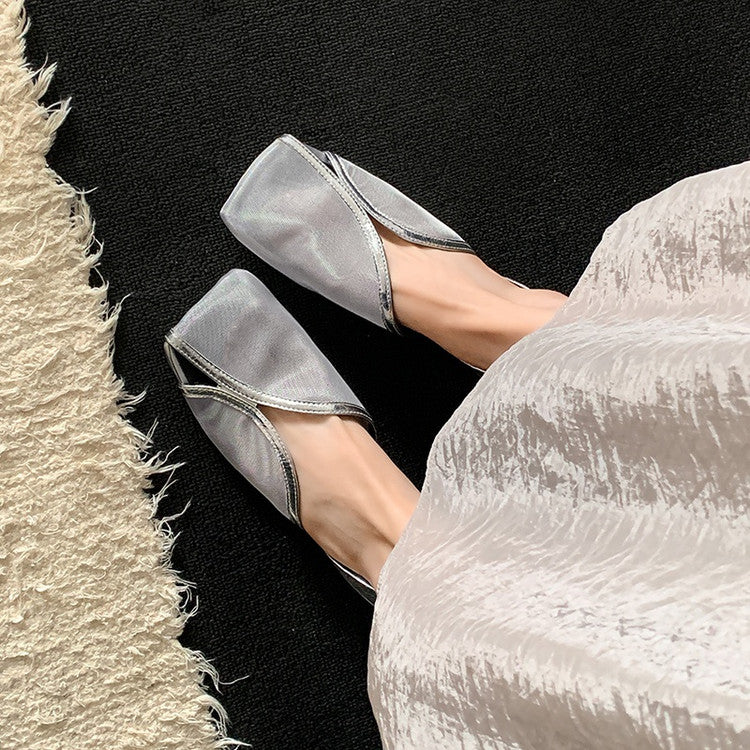 Karin Luna In Stock Spot Goods  Square Toe Mesh Sandals