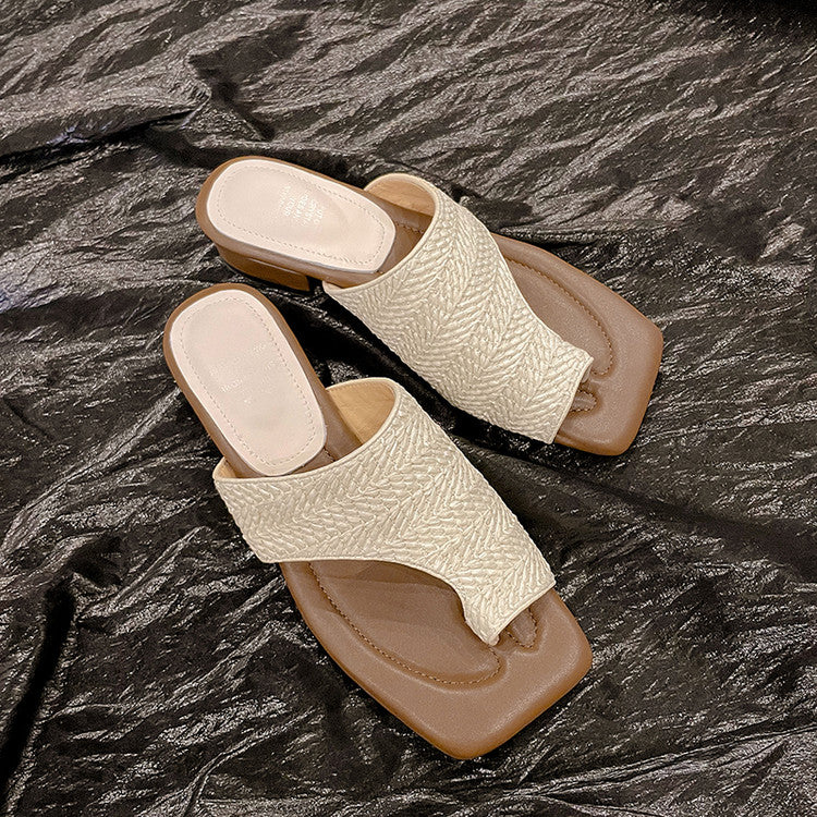 Karin Luna Bestseller  Popular  Data Hot-Selling Toe-Clip Straw Vacation Style Slippers