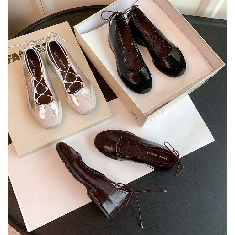 Karin Luna Basic Versatile British Style Casual Lace-up Flats