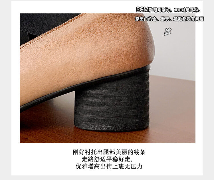 Karin Luna In Stock  Spot Goods  Lost in a Flash~Full Grain Leather Inside and Out Pig Nose Style Mainly Recommended Popular Ballet Shoes