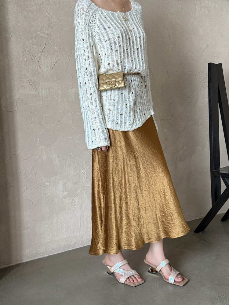 Karin Luna Fish Skin Series~Minimalist Square Toe Popular Irregular Heel Slippers