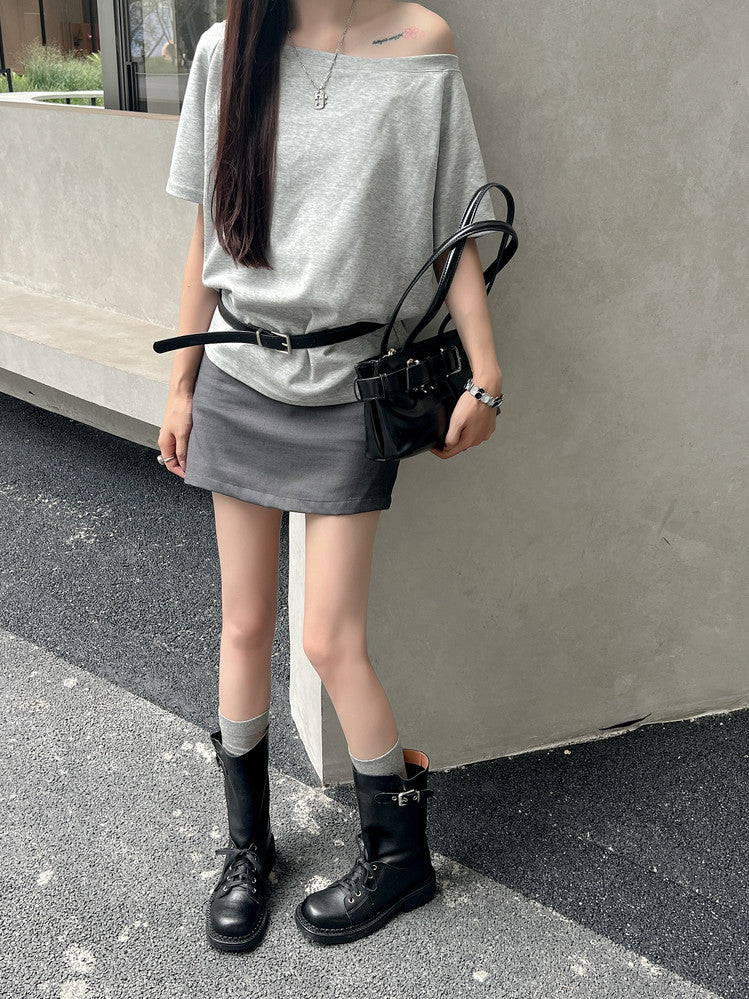 Karin Luna Bestseller Large Tube Thick Sole Martin Boots with Belt Buckle