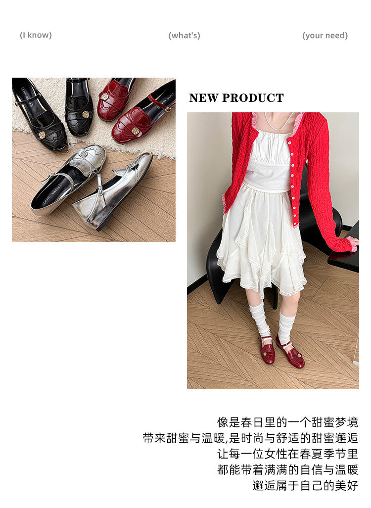 Karin Luna In Stock In Stock Vintage Mary Jane Series·Single Strap Flats