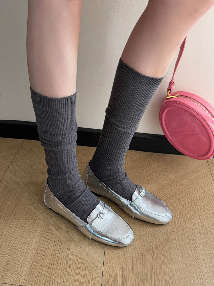 Karin Luna In Stock Spot Goods Basic Versatile British Style Single Shoes