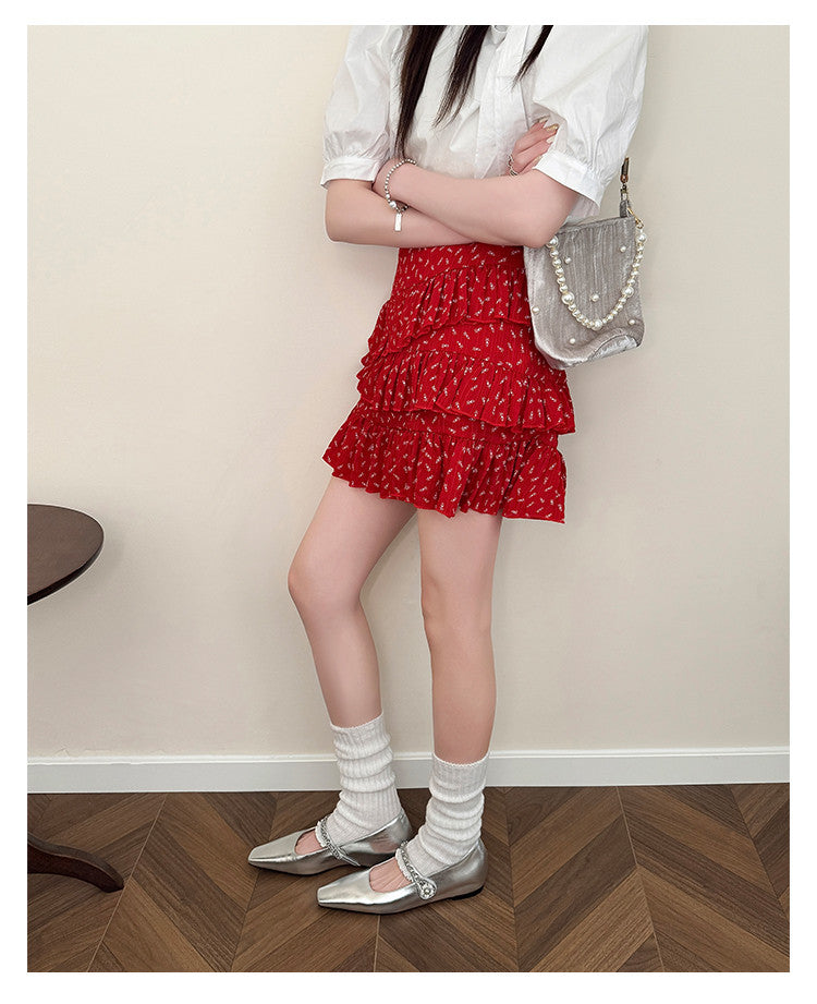 Karin Luna In Stock In Stock ~Metal One-Strap Pearl Small Square Toe Height-Increasing Flats