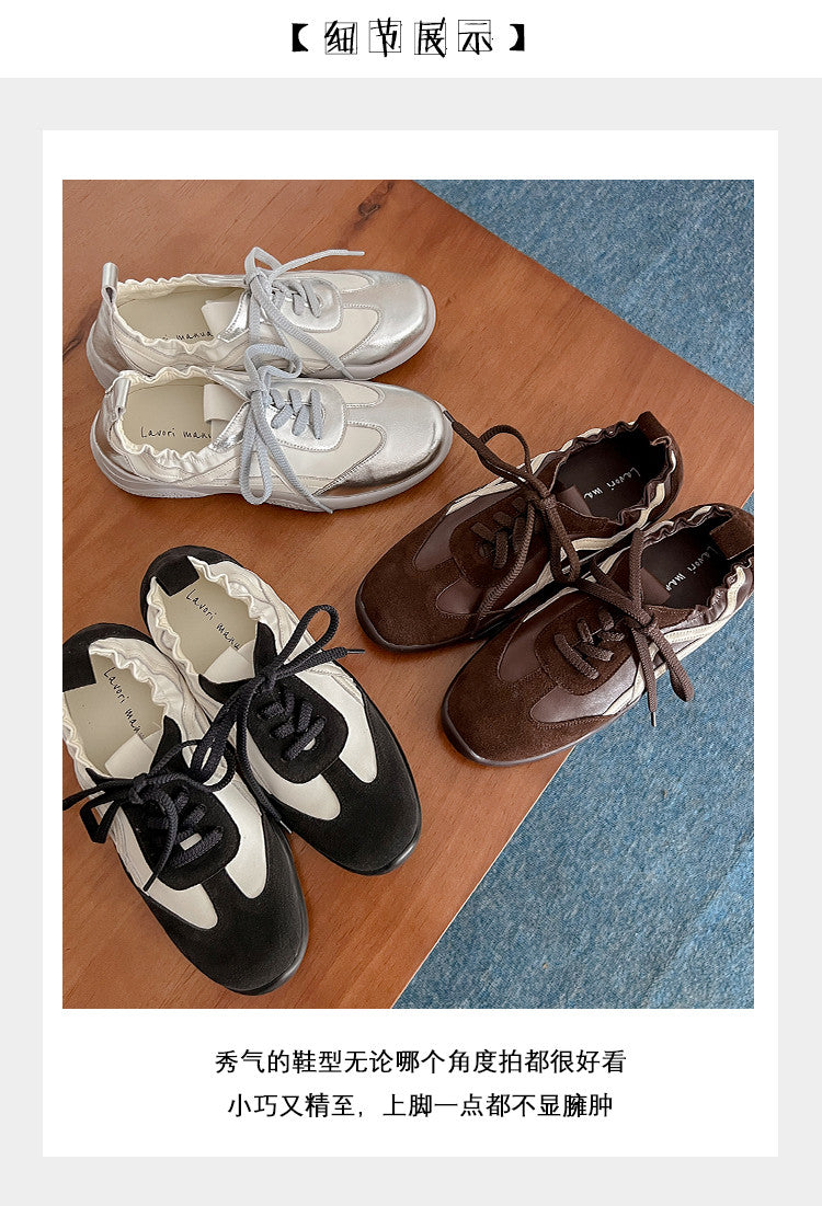 Karin Luna Casual Shoes Series~  In Stock Hot-Selling Versatile Lace-Up Deep Mouth Flats