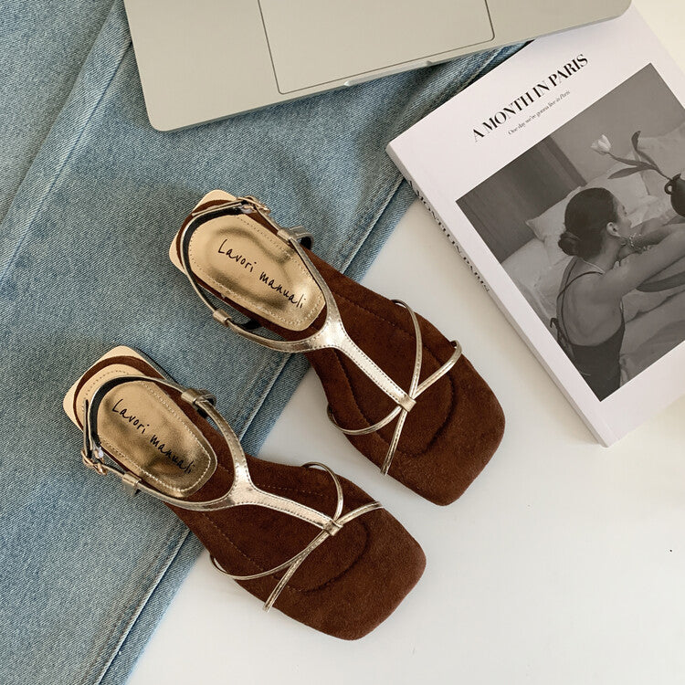 Karin Luna Bestseller Popular Featured products a Large Number of Spot Goods  Comes with data included  Thin Strap T Word Sandals