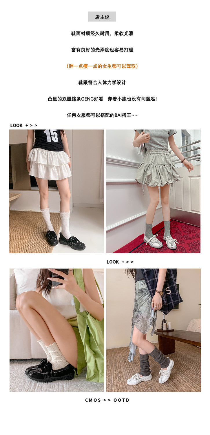 Karin Luna Casual Shoes Series~  In Stock Hot-Selling Versatile Lace-Up Casual Deep Mouth Flats