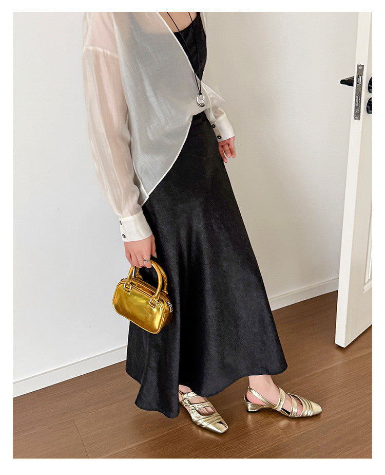 Karin Luna In Stock In Stock Minimalist Soft Upper Small Square Toe Chunky Heel Sandals