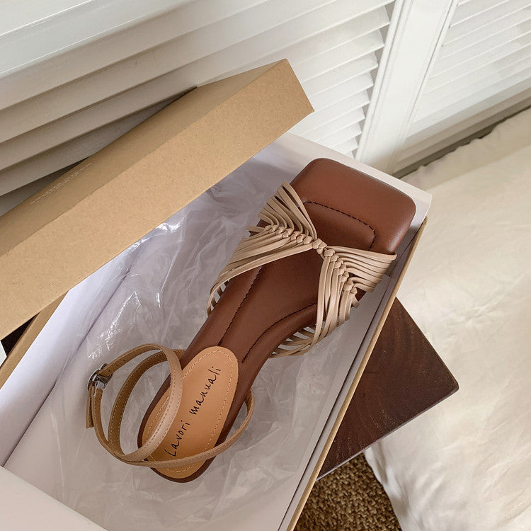 Karin Luna Handwoven Vacation Style~In stock Casual Versatile Sandals