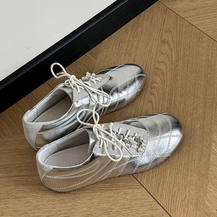 Karin Luna Casual Shoes Series~  In stock Xiaohongshu Hot-Selling Lace-Up Thick-Soled Deep Mouth Single Shoes