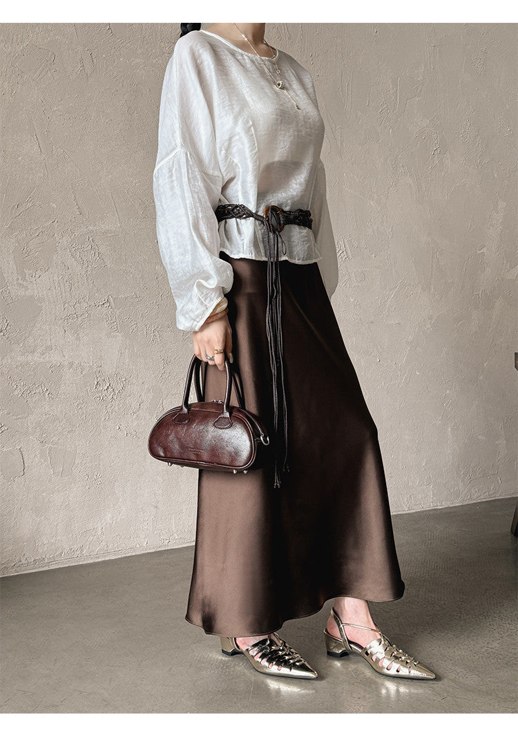 Karin Luna Braided Style ~Cross-woven Pointed Toe Closed-toe Sandals
