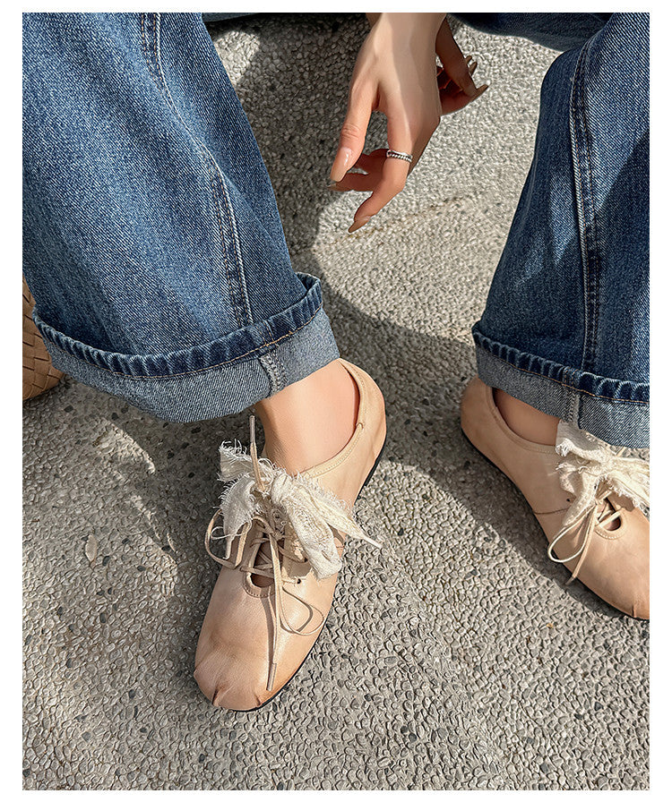 Karin Luna In Stock In Stock  Xiaohongshu Hot Sale Full Leather Round Toe Deep Mouth Single Shoes