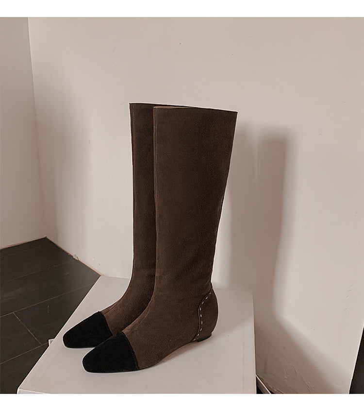 Karin Luna Color Block Inner Height Increase Mid-Calf Boots