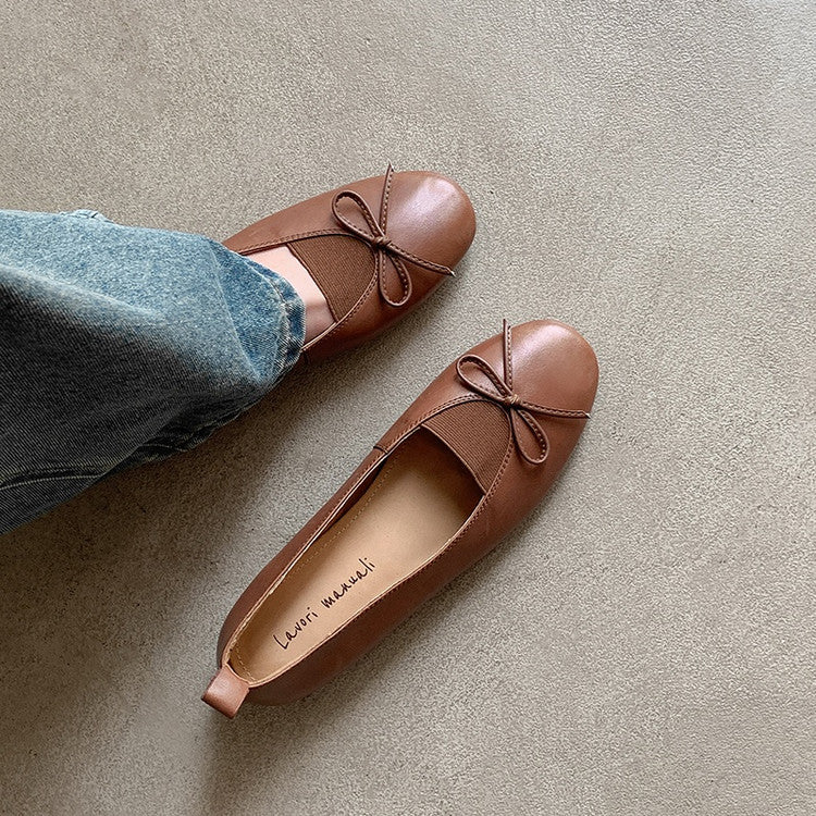 Karin Luna Full Layer Inside and Out~Basic Versatile Bow Hidden Heel Shoes