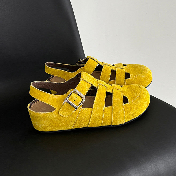 Karin Luna Full Layer Inside and Out~Basic Versatile Perforated Round Toe Birkenstock Shoes