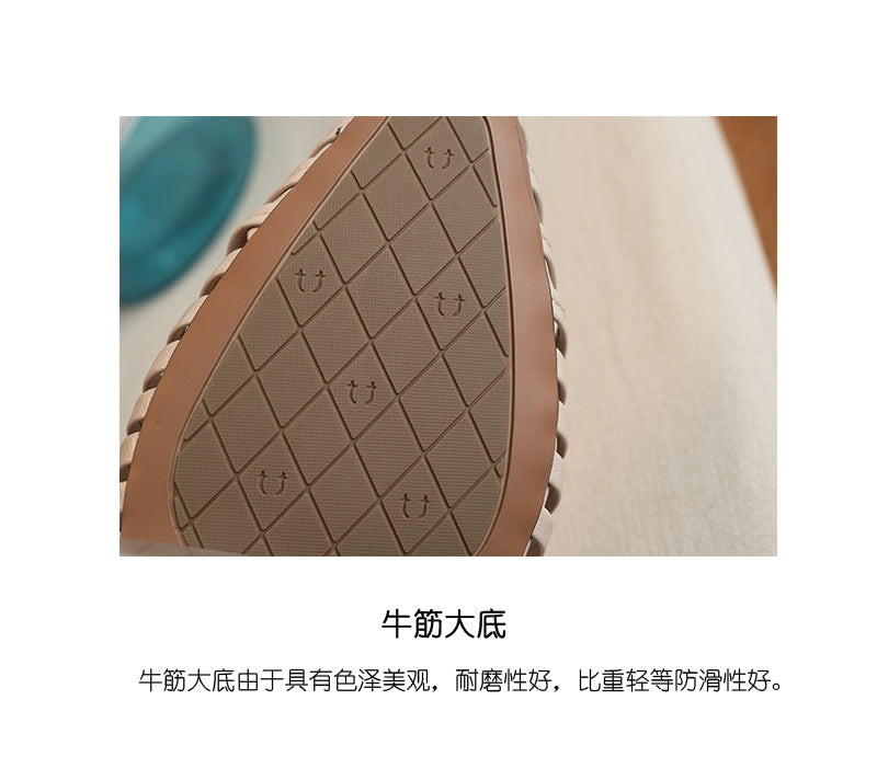 Karin Luna Bestseller Spot Goods French Retro Style Thin Strap Flat Heel Closed Toe Slippers