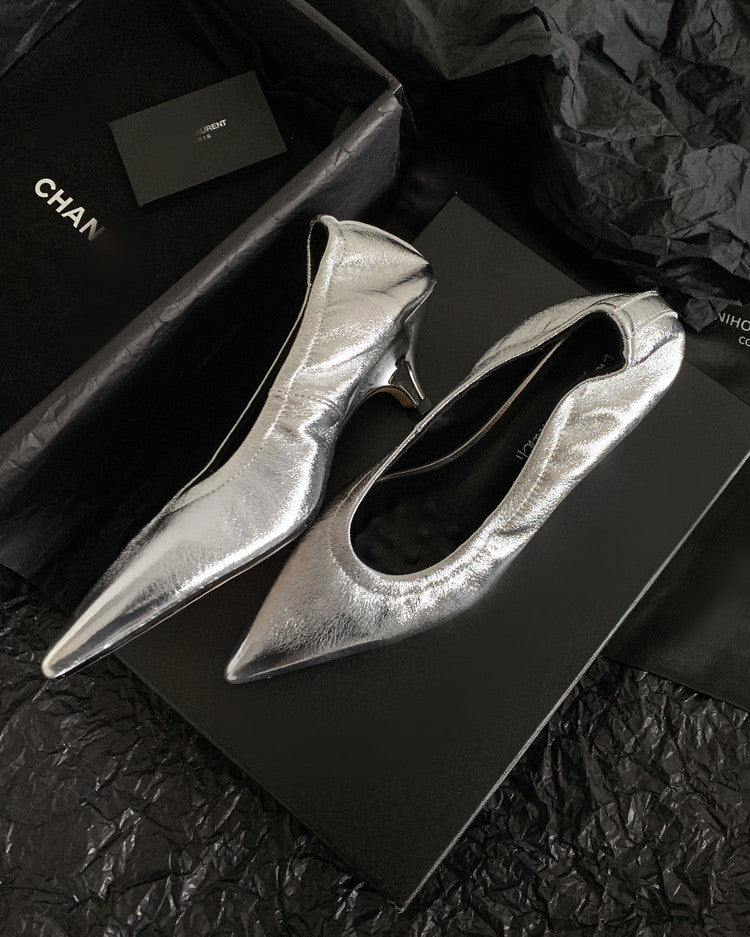 Karin Luna In Stock Spot Goods    Vintage Classic Style Shallow Mouth Single Shoes