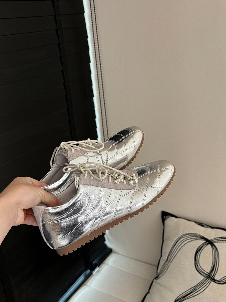 Karin Luna Casual Shoes Series~  In stock Xiaohongshu Hot-Selling Lace-Up Thick-Soled Deep Mouth Single Shoes
