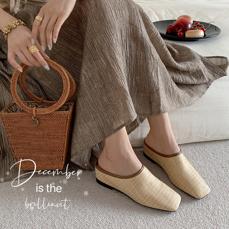 Karin Luna In Stock Spot Goods Baotou Vacation Style Height-Increasing Slippers