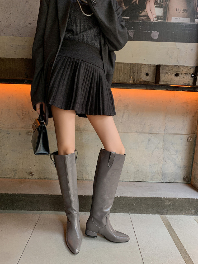 Karin Luna In Stock In Stock Classic Slip-On Straight Long Boots