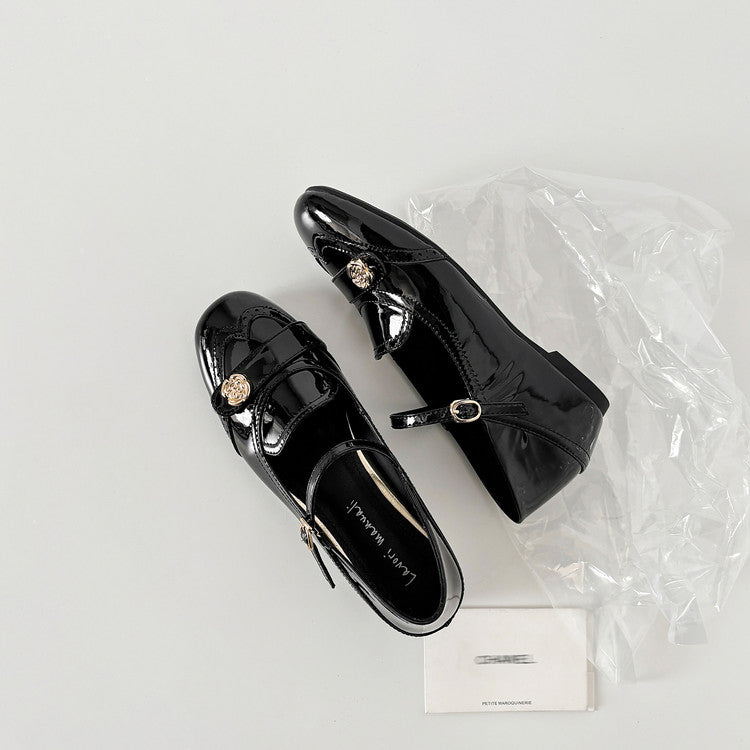 Karin Luna In Stock In Stock Vintage Mary Jane Series·Single Strap Flats