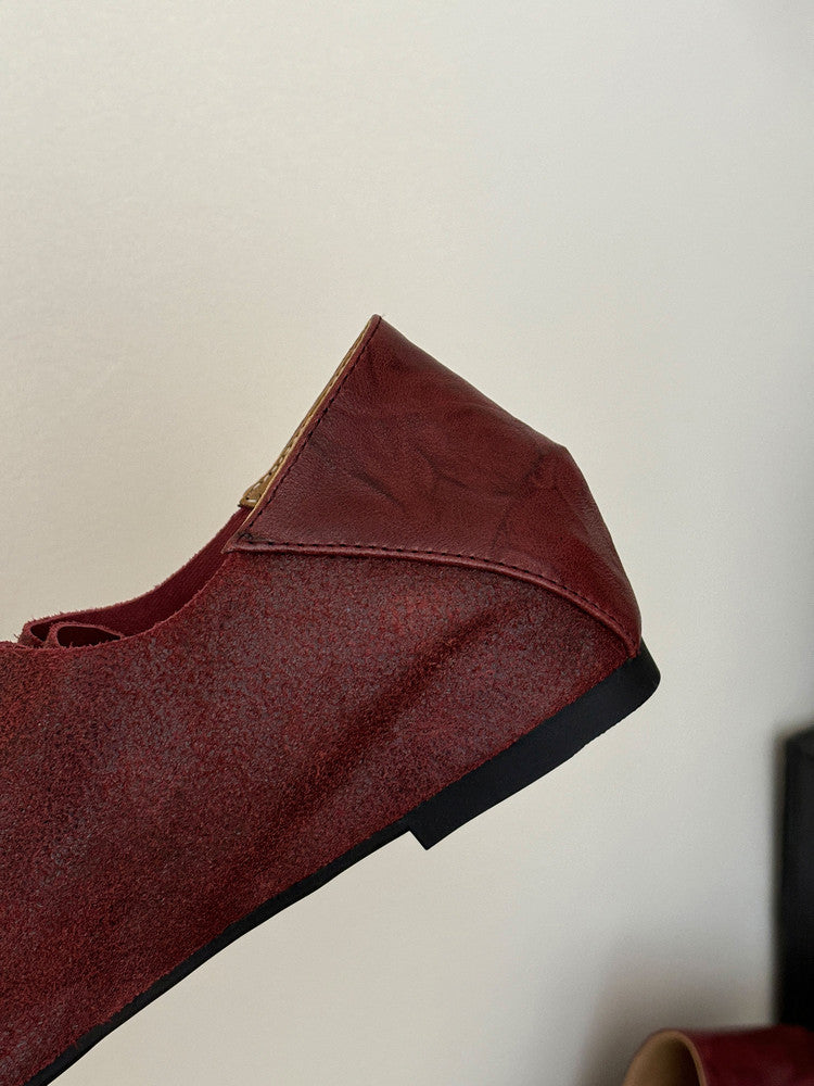 Karin Luna In Stock In Stock   Xiaohongshu Hot-Selling Lace-Up Round-Toe Deep Mouth Single Shoes