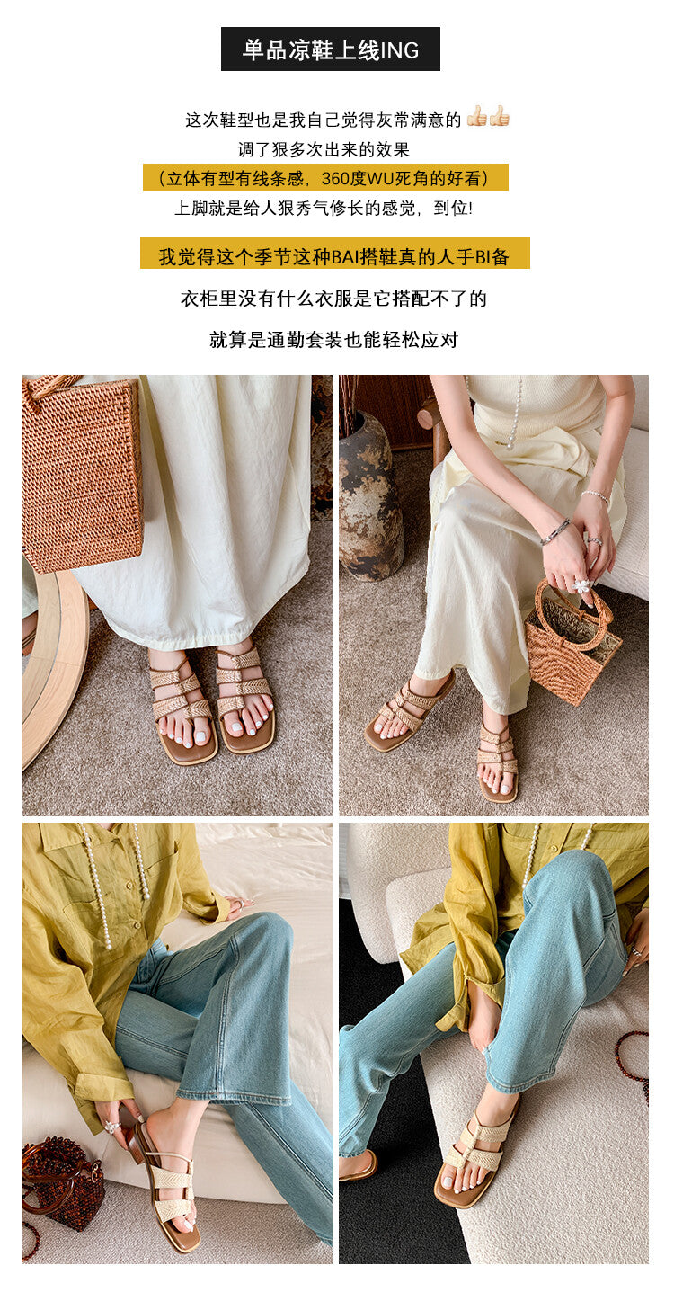 Karin Luna Hot-Selling Series~Resort style with inherent appeal Designed thong sandals