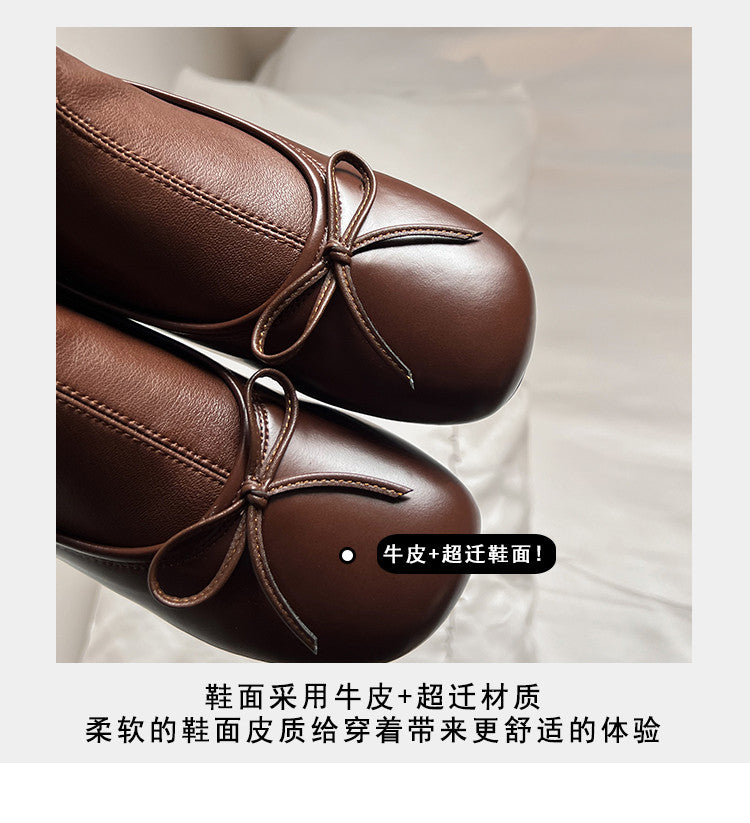 Karin Luna In Stock Spot Goods  Butterfly Knot Round Toe Hidden Heel Boots