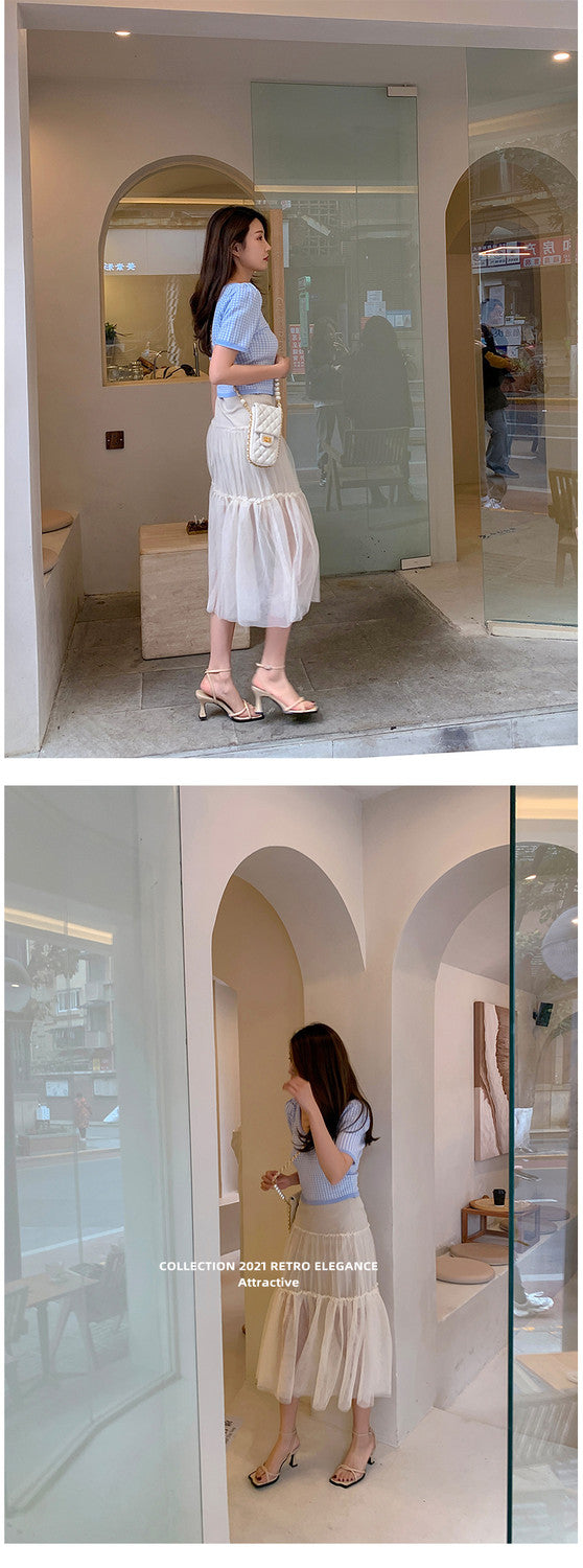 Karin Luna Classic Style  In stock  Basic Versatile Cross Strap High Heel Sandals