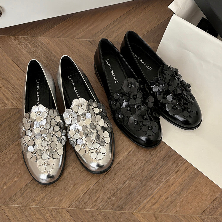 Karin Luna Casual Shoes Series~  Spot Goods In Stock Floral British Style Deep Mouth Single Shoes