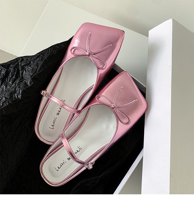 Karin Luna Hot-Selling Derivative Edition~Comes with data plan included Must-have Butterfly Knot Closed-Toe Height-Increasing Slippers