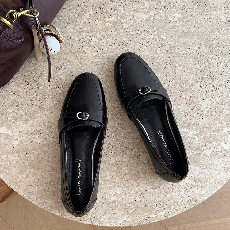 Karin Luna In Stock Spot Goods Basic Versatile British Style Single Shoes