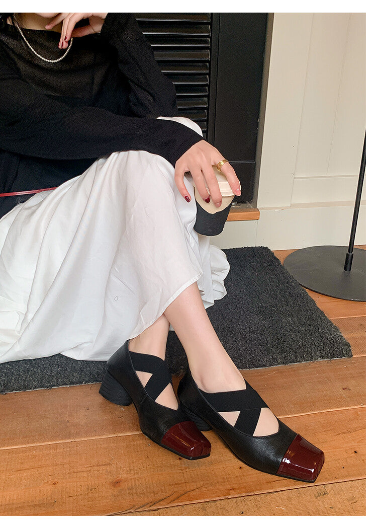Karin Luna In Stock  Spot Goods  Lost in a Flash~Full Grain Leather Inside and Out Pig Nose Style Mainly Recommended Popular Ballet Shoes