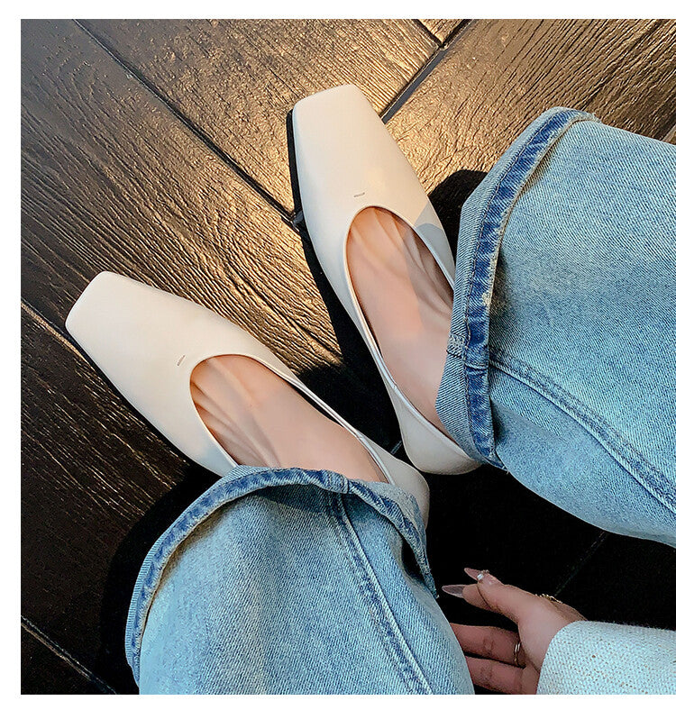 Karin Luna has prepared stock  Full leather inside and out  Top Layer Horse Oil Cowhide Shallow Mouth Nursing Mary Jane Shoes
