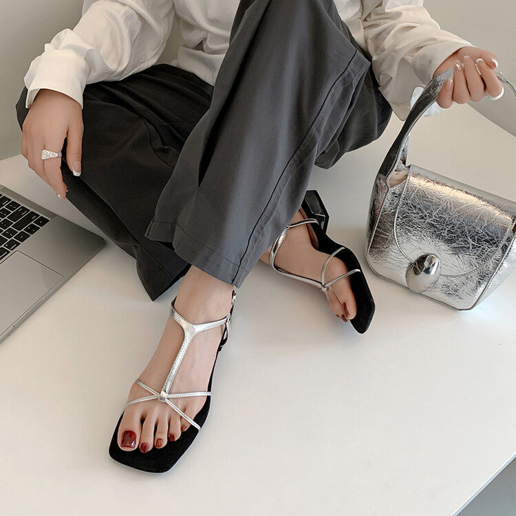 Karin Luna Bestseller Popular Featured products a Large Number of Spot Goods  Comes with data included  Thin Strap T Word Sandals