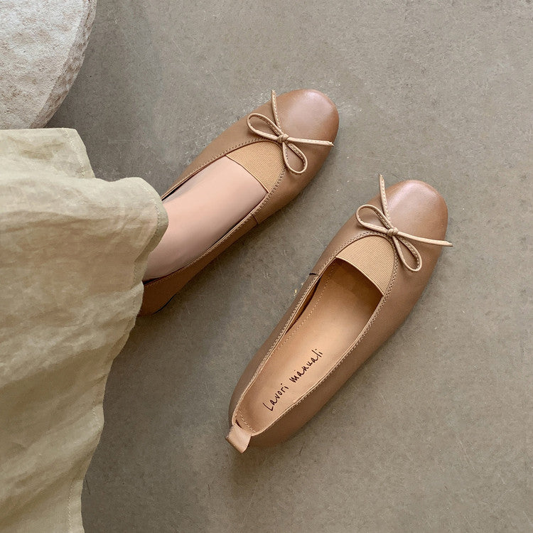 Karin Luna Full Layer Inside and Out~Basic Versatile Bow Hidden Heel Shoes