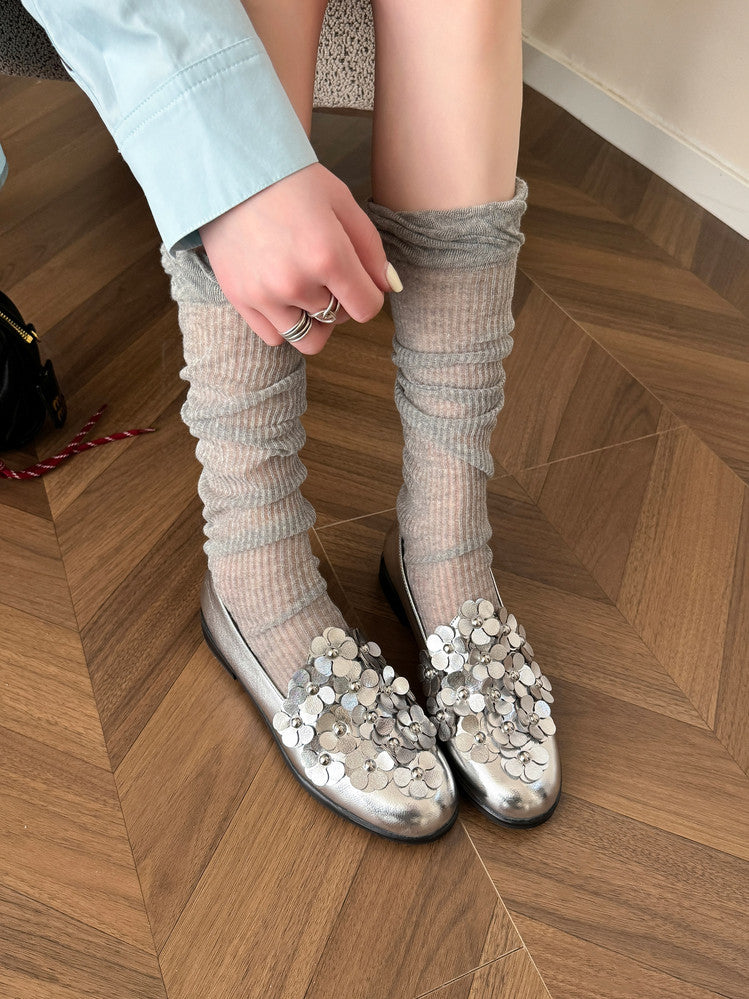 Karin Luna Casual Shoes Series~  Spot Goods In Stock Floral British Style Deep Mouth Single Shoes