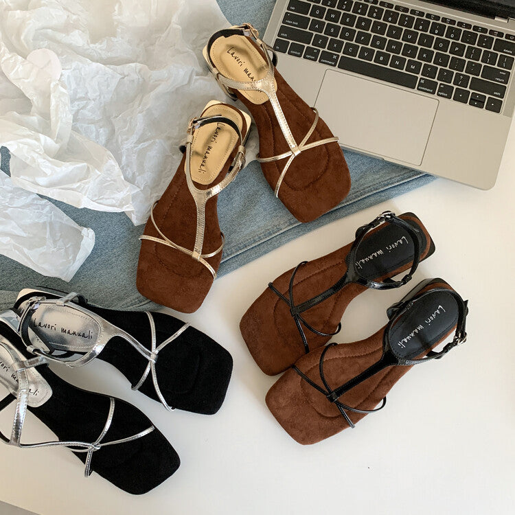 Karin Luna Bestseller Popular Featured products a Large Number of Spot Goods  Comes with data included  Thin Strap T Word Sandals