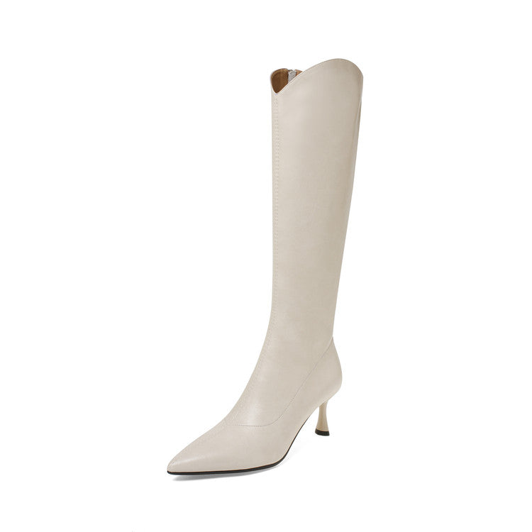 Karin Luna Elegant Style v Pointed Toe Stiletto Long Boots