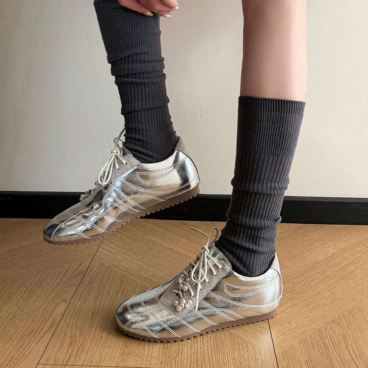 Karin Luna Casual Shoes Series~  In stock Xiaohongshu Hot-Selling Lace-Up Thick-Soled Deep Mouth Single Shoes