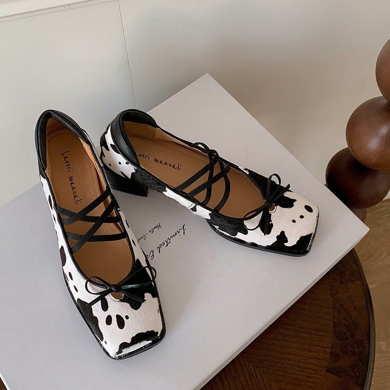 Karin Luna Hot Item Hot Item Xiaohongshu Hot Item  Comes with Bowknot Mary Jane Flats