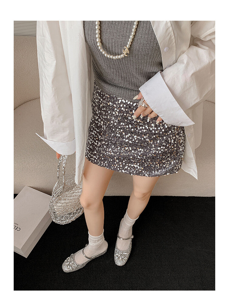 Karin Luna In Stock In Stock  Rhinestone One-Strap Round-Toe Slip-On Height-Increasing Soft Slippers